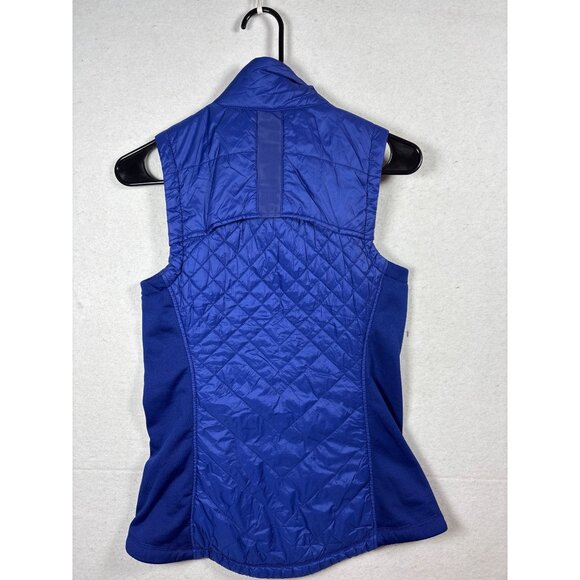 Athleta Womens Quilted Vest Blue Small Polyester & Spandex - Picture 1 of 9